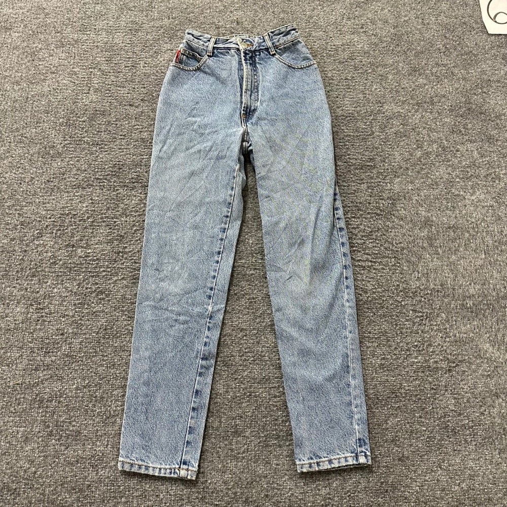 Bongo Jeans Womens Size 0 Blue High Waisted Mom Tapered Leg Denim Vintage USA